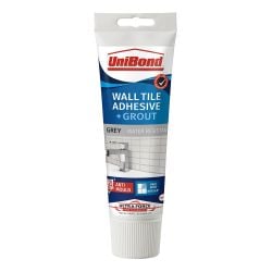 UniBond UltraForce Wall Tile Adhesive & Grout Tube Grey 0.3kg
