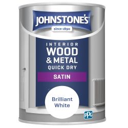 Johnstone's One Coat Quick Dry Satin Brilliant White 750ml