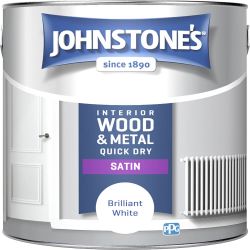 Johnstone's Quick Dry Satin Brilliant White 2.5ltr