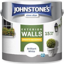 Johnstone's Smooth Masonry Brilliant White 2.5ltr