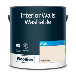 Woodie's Washable Matt Magnolia 2.5Ltr
