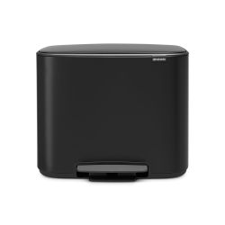 Brabantia Bo Pedal Bin, 3 X 11L - Matt Black