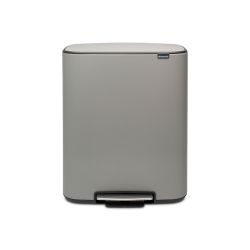Brabantia Bo Pedal Bin, 60L - Mineral Concrete Grey