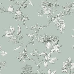 Laura Ashley Elderwood Duck Egg Wallpaper