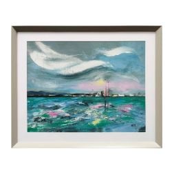 Poolbeg Chimneys 40X50Cm Framed Print