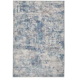 Flatwoven Washable Dash Blue Rug - 60cm x 110cm