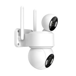 Smart Wi-Fi Dual Lens Outdoor Dome IP Camera - White Housing, IP65