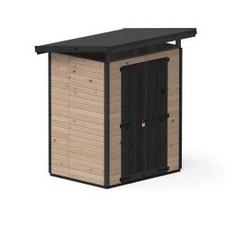 Upyard Strongbox Brown & Black Storage Shed 5ft 3" x 4ft 1"
