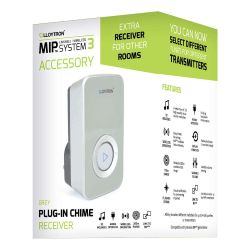 Lloytron 32 Melody Plug-In Chime Receiver Grey