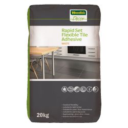 Woodies 20Kg White Rapidset Flexible Ceramic Tile Adhesive