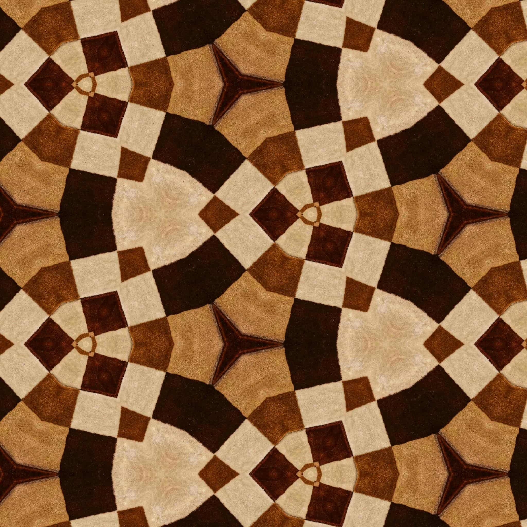 Brown mosaic tiles