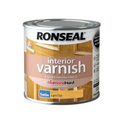 Ronseal 250ml Interior Varnish Satin Light Oak
