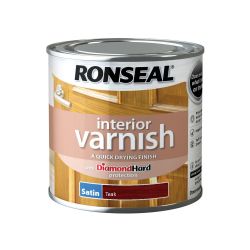 Ronseal 250ml Interior Varnish Satin Teak