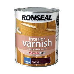 Ronseal 750ml Interior Varnish Satin Walnut