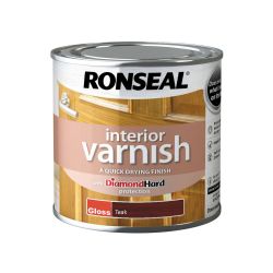 Ronseal 250ml Interior Varnish Gloss Teak