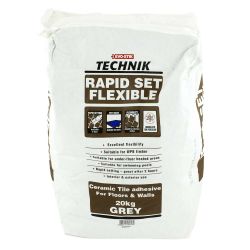 Evo-Stik Technik Rapid Set Flexible Tile Adhesive Grey 20Kg