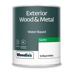 Woodie's Exterior Satin Pure Brilliant White 750ml