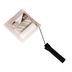 Basics Short Handle Radiator Roller - 2 Sleeves (1 Foam & 1 Silverstripe)