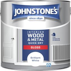Johnstone's 2.5Ltr Quick Dry Gloss Brilliant White