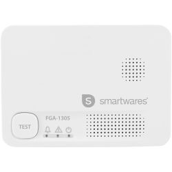Smartwares FGA-13051 Carbon Monoxide Detector, 10 Year Sensor, Test Button, Batteries included
