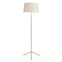 Pretrus Stem Tripod Metal Floor Lamp - Satin Brass