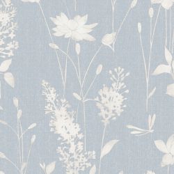 Laura Ashley Dragonfly Garden Chalk Blue Wallpaper