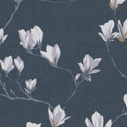 Laura Ashley Magnolia Grove Dusky Seaspray Wallpaper