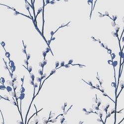 Laura Ashley Pussy Willow Midnight Wallpaper