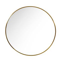 Round Wall Mirror Gold 80Cm