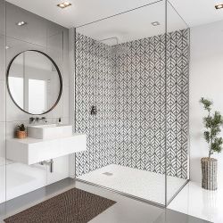 Splashbax Shower Wall Panel Monochrome 122 X 244Cm