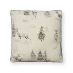 Stag Scene Cushion Cream