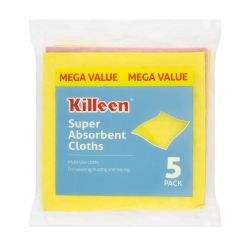 Killeen Mega Value Super absorbent Cloth 5 pack.