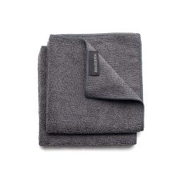 Brabantia Microfibre Dish Cloths Set Of 2 Dark Grey