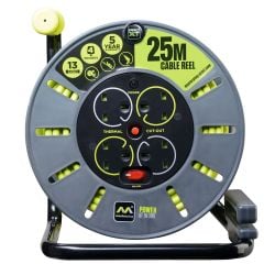 Masterplug 4 Gang 25 Metre Garden Cable Reel