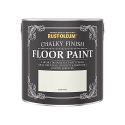 Rust-Oleum Chalky Finish Floor Paint Chalk White 2.5Ltr