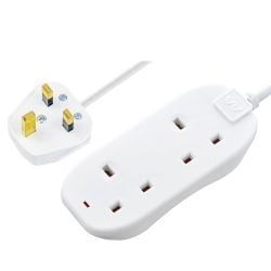 Masterplug 10m Twin Socket Extension Lead