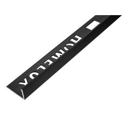 HOMELUX 10MM BRUSHED BLACK METAL TILE TRIM 2.5M