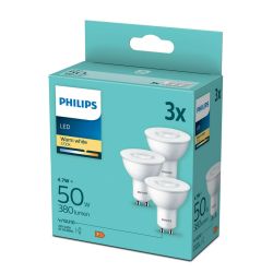 Philips Led 50W Warm White Gu10 3-Pack