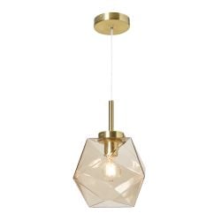 Luga Geometric Champagne Panel Ceiling Light - Satin Brass