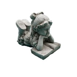 Stone Girl Reading Ornament 21cm