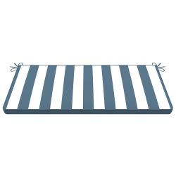 Blue Stripe Pattern Bench Cushion