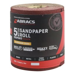 Abracs Sandpaper Roll 115Mm X 5M X 80 Grit