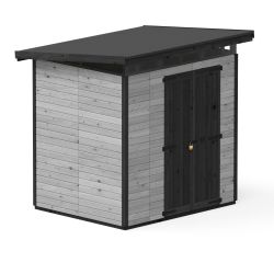 Upyard Strongbox Grey Black Storage Shed 6ft 6" x 5ft 3"