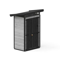 Upyard Strongbox Grey & Black Storage Shed 2ft 8" x 4ft 1"