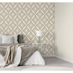 Fine Decor Denver Geometric Diamond Wallpaper, Natural