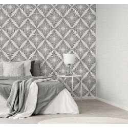 Fine Decor Denver Geometric Diamond Wallpaper, Grey