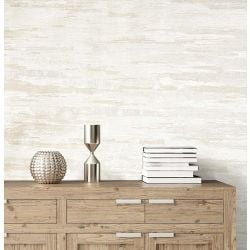 Vymura Gianni Plain Heavyweight Vinyl Wallpaper, Warm Ivory