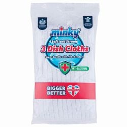 Minky Anti Bacterial Cleaning Cloths Pack 3