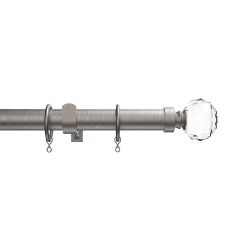 Woodies 25 28mm Ext Crystal Pole 180-320cm Satin Steel